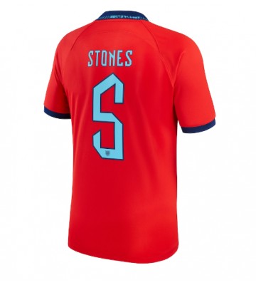 Anglia John Stones #5 Koszulka Wyjazdowych MŚ 2022 Krótki Rękaw
